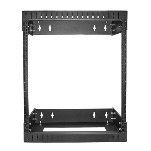 サーバーラック　12U　19型対応　ブラック　1台 ガラス扉が搭載された黒のラックが、全体から利用可能なスペースを示す状態