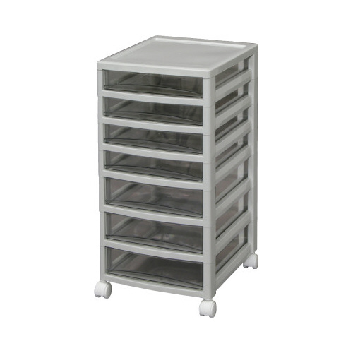 フロアケース　オフィスチェスト　浅型４段中型３段画像