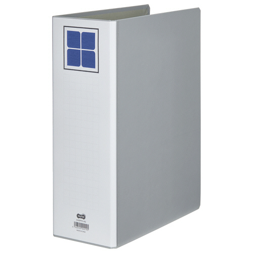 片開きﾊﾟｲﾌﾟ式ﾌｧｲﾙE A4ﾀﾃ 800枚収容 80mmとじ 背幅106mm ｸﾞﾚｰ 1ｾｯﾄ(30冊)画像