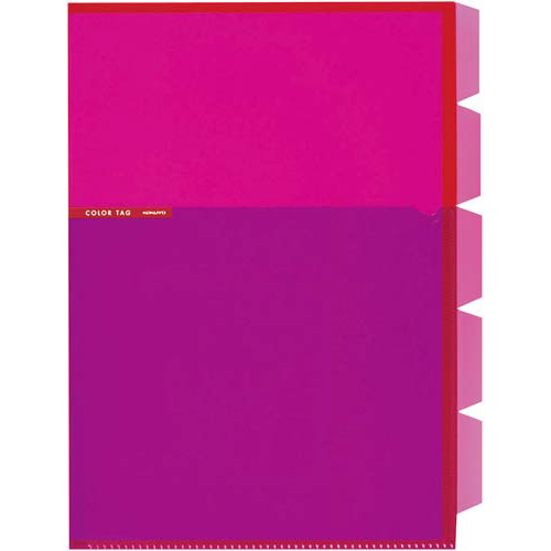 ５インデックスホルダーＡ４＜カラータグ＞ピンク画像