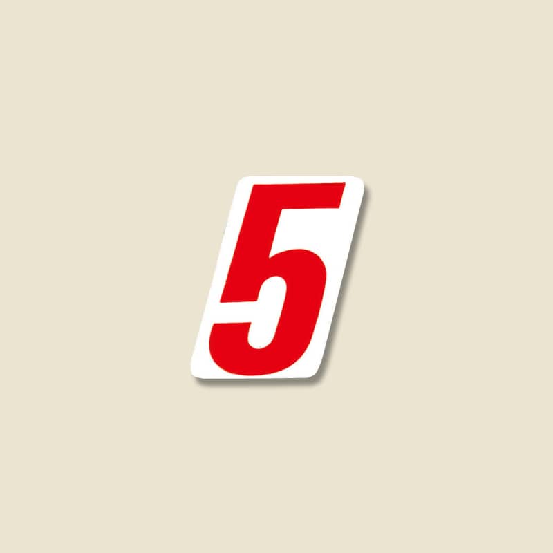 ナンバーセルフ　ＳＳ　Ｎｏ．５　赤画像