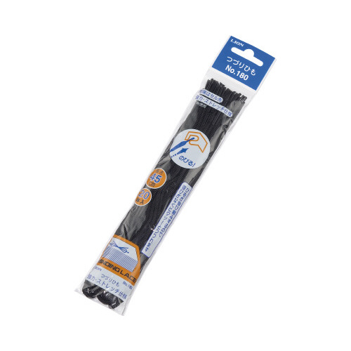 つづりひも　Ｎｏ．１８０　黒　２０本入×５画像