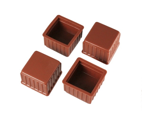脚キャップ 38mm角×25mm 茶 1パック（4個入）画像