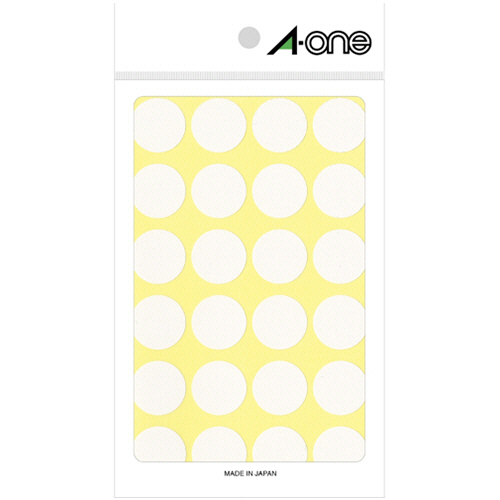 ｶﾗｰﾗﾍﾞﾙ 丸型 直径20mm 白 1ﾊﾟｯｸ(336片:24片×14ｼｰﾄ)画像