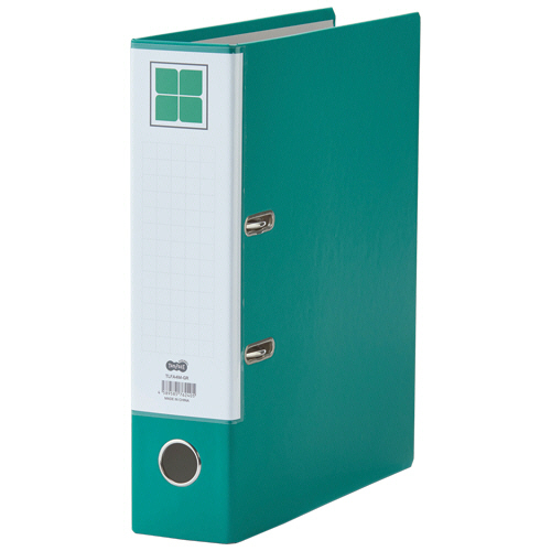 ﾚﾊﾞｰ式ｱｰﾁﾌｧｲﾙ A4ﾀﾃ 2穴 580枚収容 58mmとじ 背幅80mm 緑 1ｾｯﾄ(10冊)画像