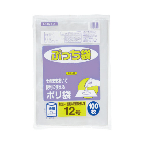 ぷっち袋規格袋１２号厚み０．０２ｍｍ１００枚×１５画像