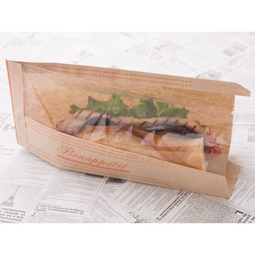 サンドウィッチ袋 No.203 フェネットサンドボナペティ(オレンジ) 大阪ポリエチレン販売 [ケース販売]画像