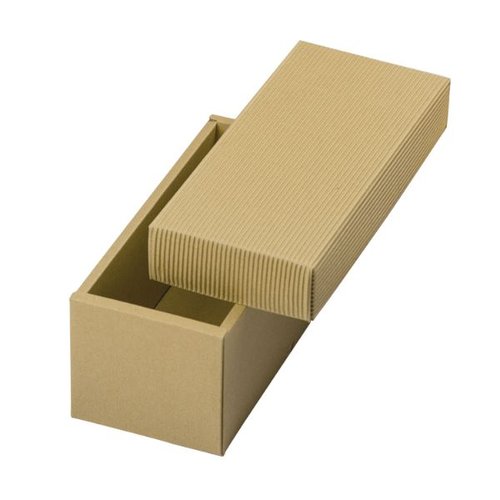 贈答箱 ナチュラルBOX22号ヒモ無 ヤマニパッケージ 上面が開いた状態のシンプルな包装箱