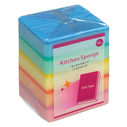 ｷｯﾁﾝｽﾎﾟﾝｼﾞ ｿﾌﾄ 1ﾊﾟｯｸ(10個)画像