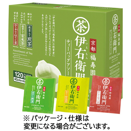 伊右衛門 3種ｱｿｰﾄﾃｨｰﾊﾞｯｸﾞ 1箱(120ﾊﾞｯｸﾞ)