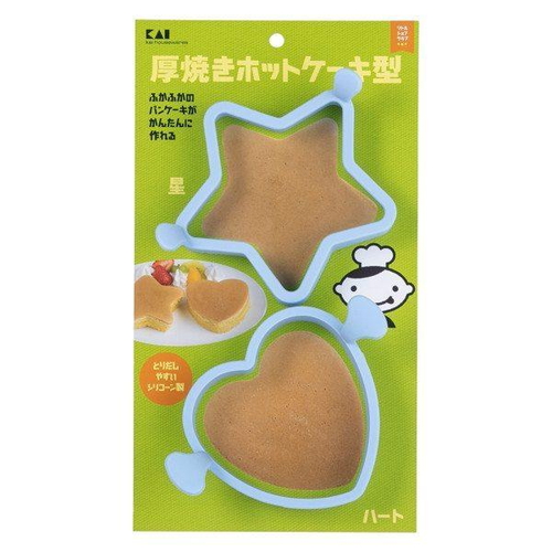 ホットケーキ型 厚焼き 星 ハート シリコン製画像