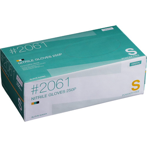 ﾆﾄﾘﾙ 使いきり手袋 粉なし ｸﾞﾘｰﾝ S 1ｾｯﾄ(2500枚:250枚×10箱)画像