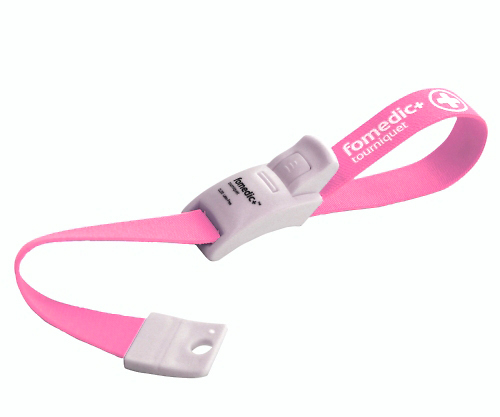 ラテックスフリーワンタッチ駆血帯（フォーメディックプラス）　ピンク画像