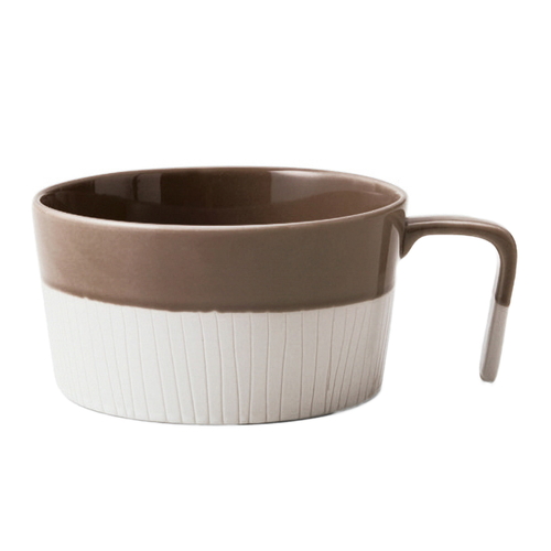 スープカップ 360ml Craft Line クラフトライン 磁器 グレージュ画像