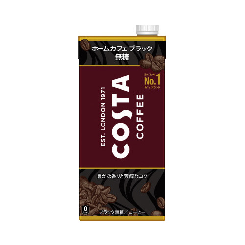 コスタコーヒーホームカフェブラック無糖　１Ｌ６本画像