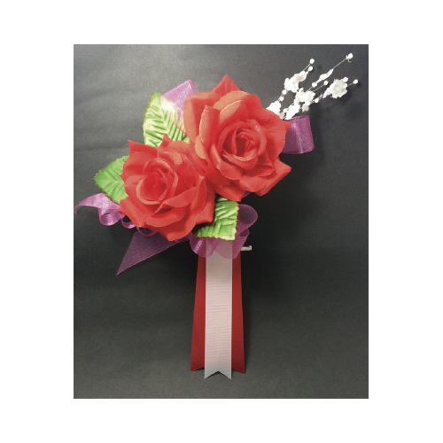 胸章コサージュ　メモリー　レッド×６画像