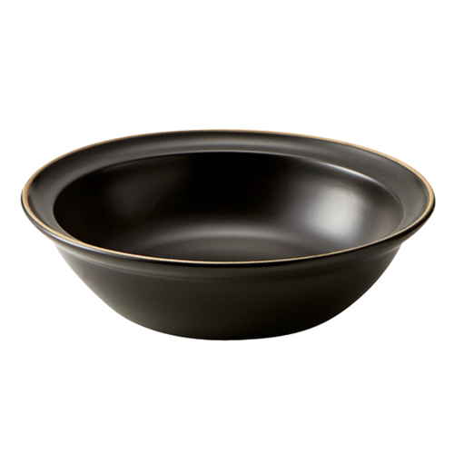 ボウル 16cm M エッジライン 陶器 食器 ブラック画像