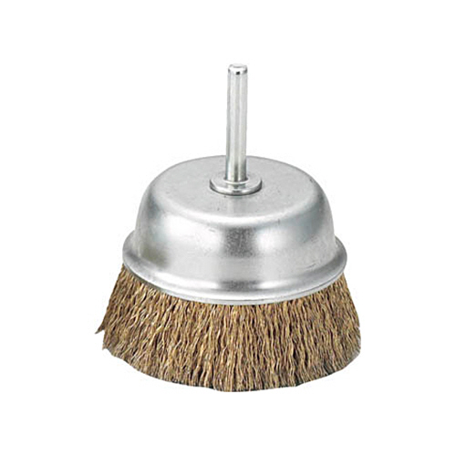 軸付ｶｯﾌﾟﾌﾞﾗｼ電動用(軸径6mm) ｺﾞｰﾙﾄﾞﾒｯｷ線 線径0.25mm 1個画像