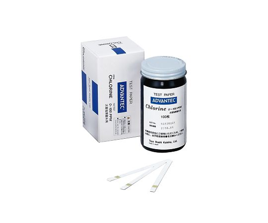 クロ-ル試験紙 0～100ppm次亜塩素酸水用 1箱（100枚入）画像