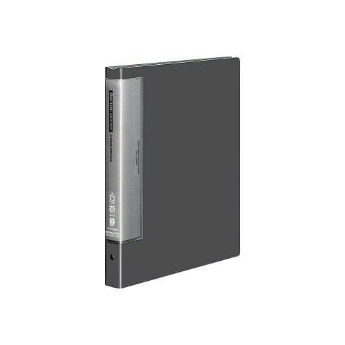 クリヤーブック替紙式濃灰Ａ４縦背幅３３ｍｍ画像