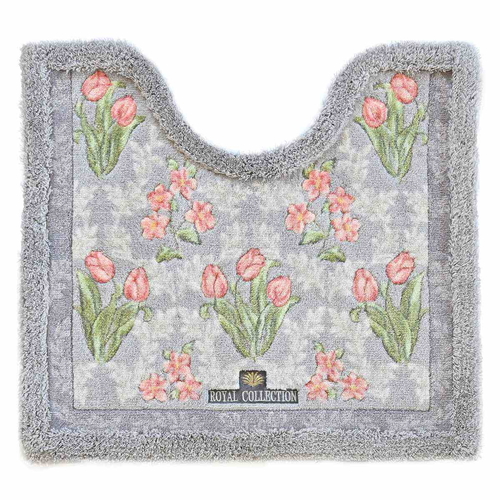 ロイヤルコレクション アーツ トイレマット 約58x63cm  GY グレー画像
