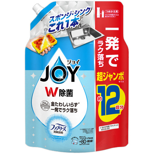 ｼﾞｮｲ W除菌 ｺﾝﾊﾟｸﾄ W消臭 ﾌﾚｯｼｭｸﾘｰﾝ 詰替 超ｼﾞｬﾝﾎﾞ 1550mL 1個画像
