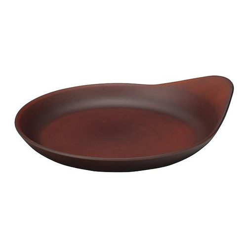 プレート 16cm SEE 洋食器 取っ手付 合成漆器 ダークブラウン画像