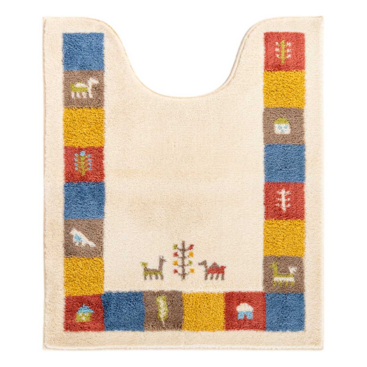 シエラ ロングトイレマット 約75x63cm BE ベージュ画像