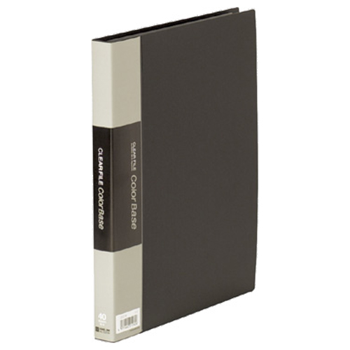 ｸﾘｱｰﾌｧｲﾙ ｶﾗｰﾍﾞｰｽ B5ﾀﾃ 40ﾎﾟｹｯﾄ 背幅24mm 黒 1ｾｯﾄ(10冊)画像