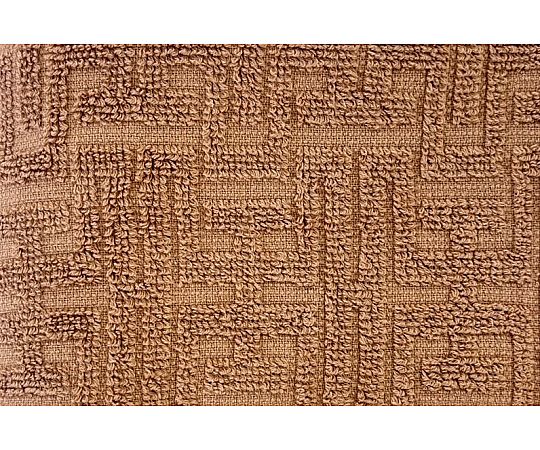 バスタオル バラエティカラー5 BROWN 60×120cm 1セット（10枚入） 商品の側面が見える状態で、ダークブラウンのタオルが整然と並べられている様子