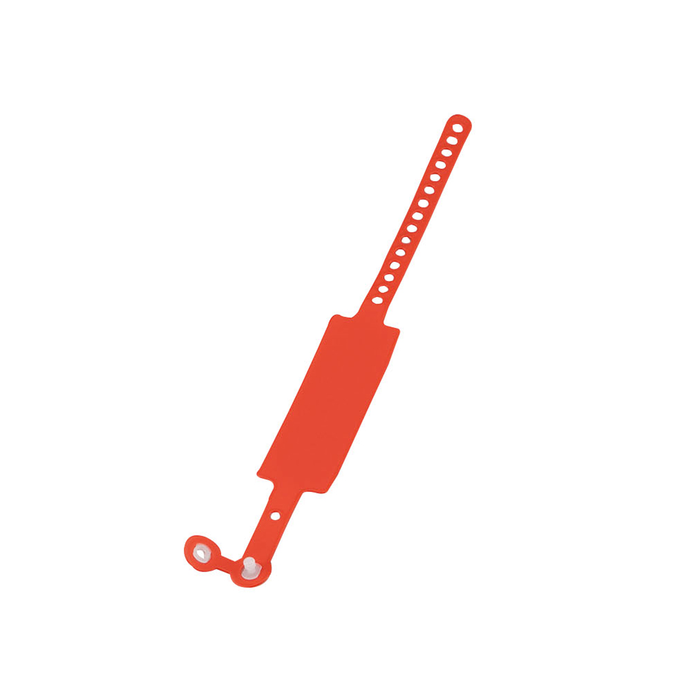 入院患者識別バンド 無地 レッド 1袋（100本入）