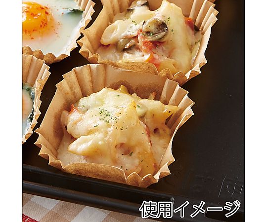 おかずカップ 両面シリコンクラフトケース 角型（60-60）×30 200枚入 鮮やかな色合いのシリコンカップが整然とパッケージされている様子