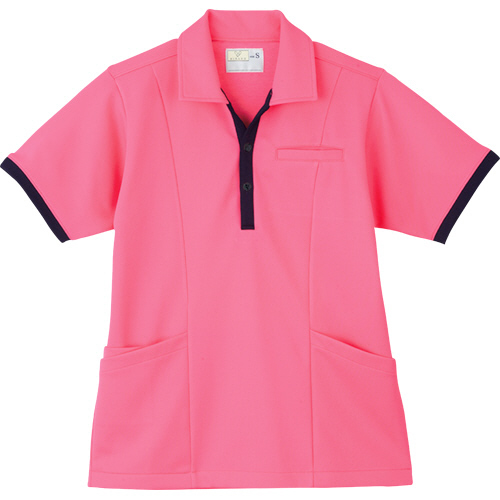 ｹｱﾜｰｸｼｬﾂ ﾘｯﾌﾟﾙ防縮ﾆｯﾄ ｱﾏﾝﾄﾞﾋﾟﾝｸ SS 1着画像