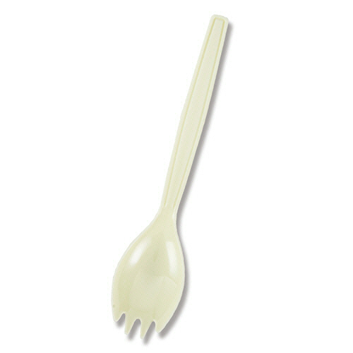 ﾌﾟﾗｽﾁｯｸﾌｫｰｸｽﾌﾟｰﾝ 16cm ｱｲﾎﾞﾘｰ 単袋 1ﾊﾟｯｸ(100本)画像