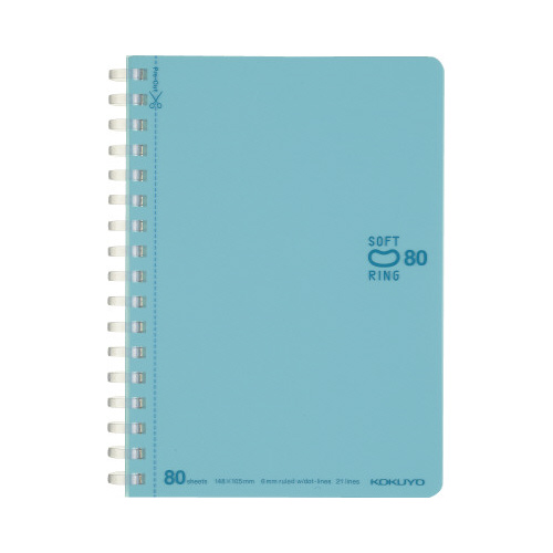 ソフトリングノート　ドット入Ｂ罫　Ａ６　８０枚　空画像