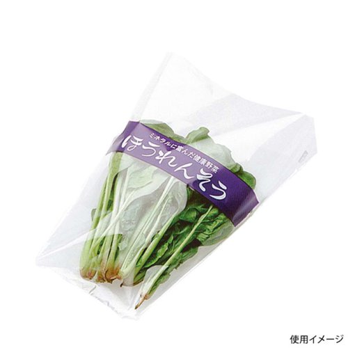 青果用袋 鮮度保持パック ほうれんそう三角袋 精工画像