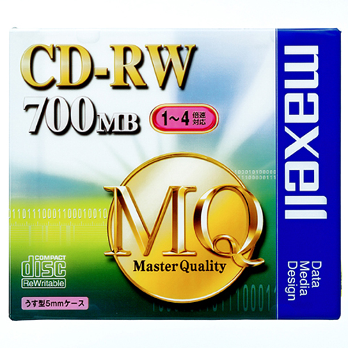 ﾃﾞｰﾀ用CD-RW 700MB 4倍速 ﾌﾞﾗﾝﾄﾞｼﾙﾊﾞｰ 5mmｽﾘﾑｹｰｽ 1枚画像