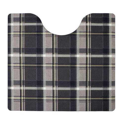 PVCトイレマット ズボラ トイレマット チェック約55×60×0.5cm ブラウン画像