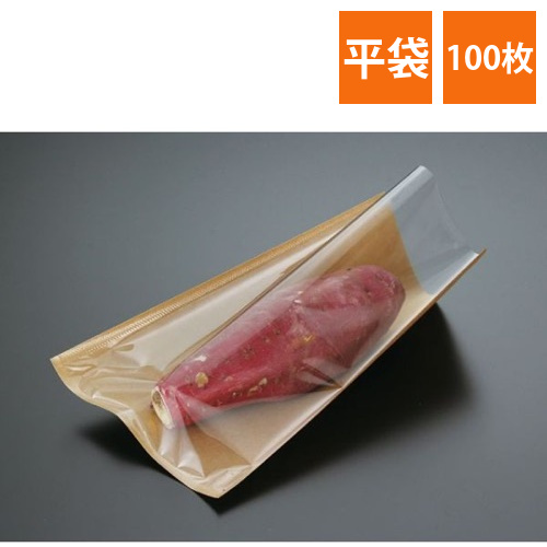 惣菜袋 パックスタイル 焼き芋平袋 片面クリア画像