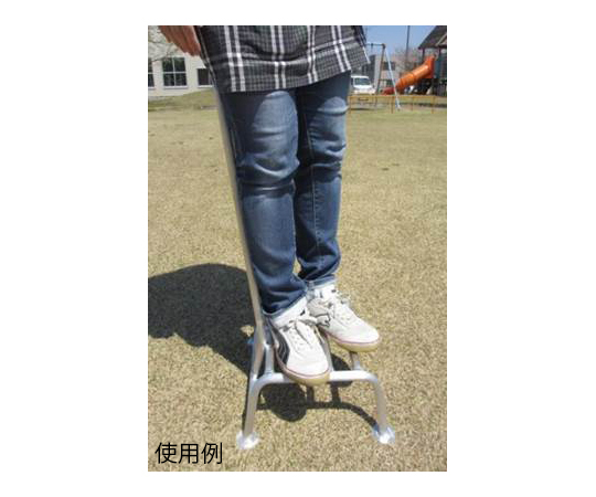 棚下用　ゆったり踏み台　25cm 安定した高さに設置された4本脚の踏み台、広い踏み面が見える状態