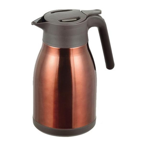 ステンレスポット 1.5L 卓上ポット ステンレス製 ブラウン画像
