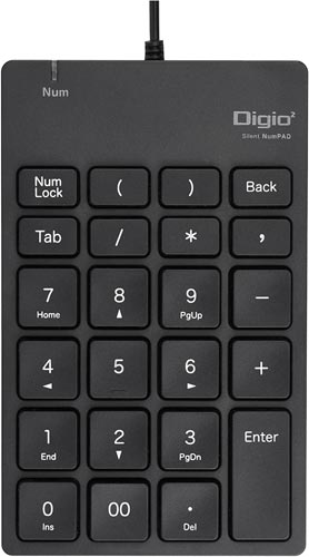 有線テンキー　静音タイプ　ブラック