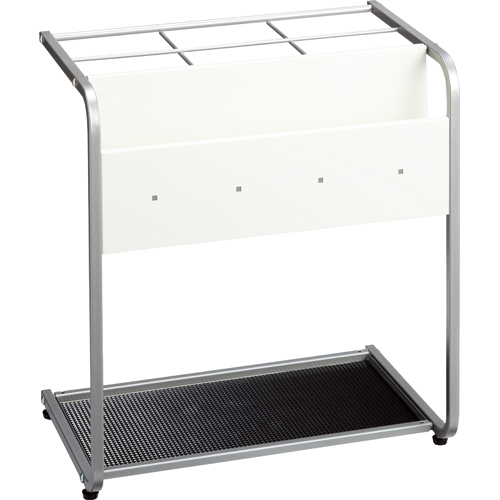 LASｼﾘｰｽﾞ 傘立て 長傘36本+折畳傘9本 W450×D300×H500mm ｼﾙﾊﾞｰ&ﾎﾜｲﾄ 1台画像