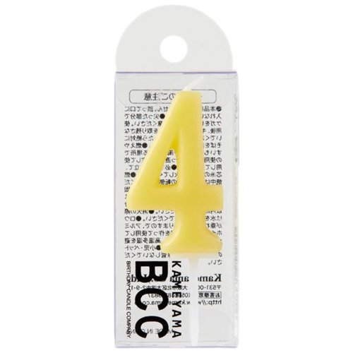 贈答用飾り ナンバーキャンドルパステル 4番 カメヤマ [ケース販売]