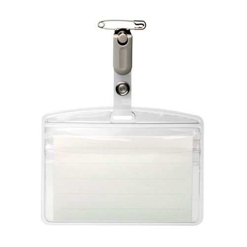 ﾀｯｸﾞ名札 ﾗｳﾝﾄﾞﾁｬｯｸﾀｲﾌﾟ ｸﾘｯﾌﾟ付 1ﾊﾟｯｸ(10個)