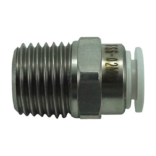 ﾀｯﾁｺﾈｸﾀｰﾌｧｲﾌﾞ ﾒｲﾙｺﾈｸﾀｰ(ﾎﾜｲﾄﾎﾞﾃﾞｨｰ)6mm･R1/4 1個画像