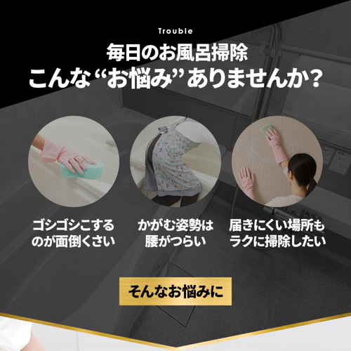 高圧洗浄機　バスルーム洗浄用　高水圧ガン 洗浄用ガンのノズルとハンドル部分が見える状態