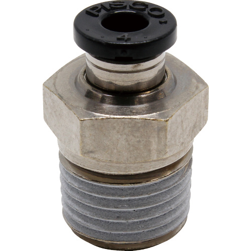 ﾁｭｰﾌﾞﾌｨｯﾃｨﾝｸﾞ ｽﾄﾚｰﾄ 適合外径4mm 接続口径R1/4 1個画像