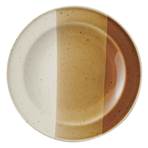 プレート 25cm ONE THIRD 和食器 磁器 美濃焼 ブラウン画像