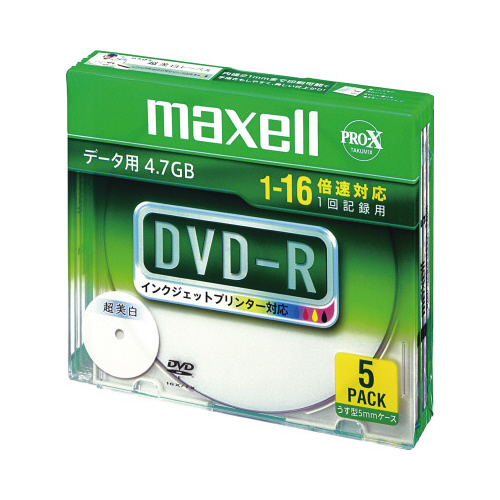 ＤＶＤ－Ｒデータ用　１６倍速　ＩＪ対応　５枚Ｐ